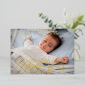 Carte Faire-part de naissance personnalisée Merci (Debout devant)