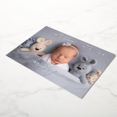 Carte Faire-part de naissance personnalisée Merci (Rotation)