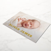 Carte Faire-part de naissance photo avec huile (Rotation)