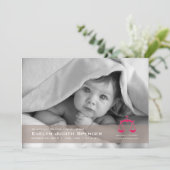 Carte Faire-part de naissance photo Balance (Debout devant)