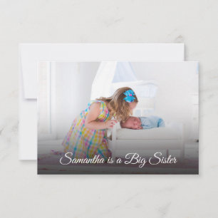 Carte Faire-part de naissance photo Big Sister New