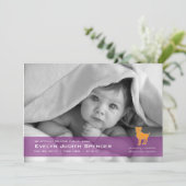 Carte Faire-part de naissance photo du bélier (Debout devant)