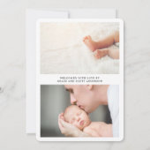 Carte Faire-part de naissance photo Hello Script m (Dos)