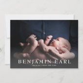 Carte Faire-part de naissance photo Love and Thank (Devant)