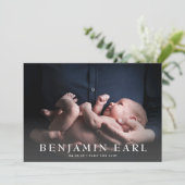 Carte Faire-part de naissance photo Love and Thank (Debout devant)