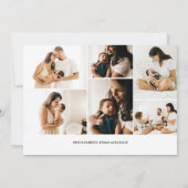 Carte Faire-part de naissance photo Monogramme cir (Dos)