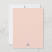 Carte Faire-part de naissance photo Peachy Pink Ba (Dos)