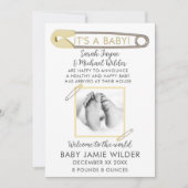 Carte Faire-part de naissance photo pour bébé de b (Devant)