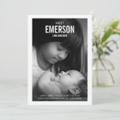 Carte Faire-part de naissance photo pour bébé Meet (Debout devant)