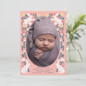 Carte Faire-part de naissance photo pour bébé Oeuf (Debout devant)