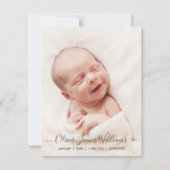 Carte Faire-part de naissance photo - Recto bleu d (Devant)