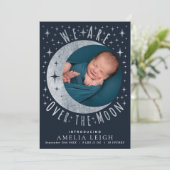 Carte Faire-part de naissance photo Silver Over th (Debout devant)