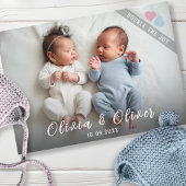 Carte Faire-part de naissance photo Twins