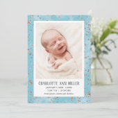 Carte Faire-part de naissance rose Gold Parties sc (Debout devant)