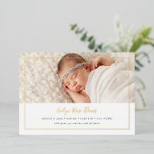 Carte Faire-part de naissance Shimmer 3 Photo Real (Debout devant)