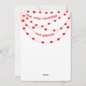 Carte Faire-part de naissance unique Little Valent (Dos)