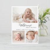 Carte faire-part de naissance | Welcome Baby Photo (Debout devant)