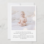 Carte faire-part de naissance | Welcome Baby Photo (Dos)