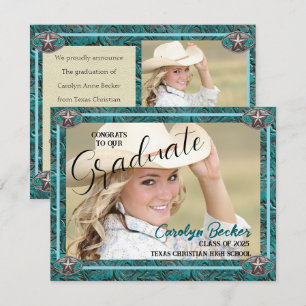 Carte Faire-part de style occidental Cowgirl Photo