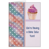Carte Faire-part de vente de gâteau avec Cupcake (Devant)