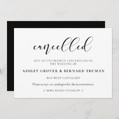 Carte faire-part d'événement annulée (Devant / Derrière)