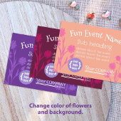 Carte Faire-part d'événement Purple, Wild Flowers