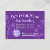 Carte Faire-part d'événement Purple, Wild Flowers (Devant)
