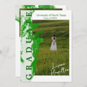 Carte Faire-part d'obtention du Marbre blanc vert (Devant / Derrière)