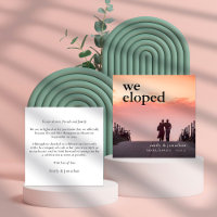 Carte Faire-part Elopement photo moderne Nous Elop