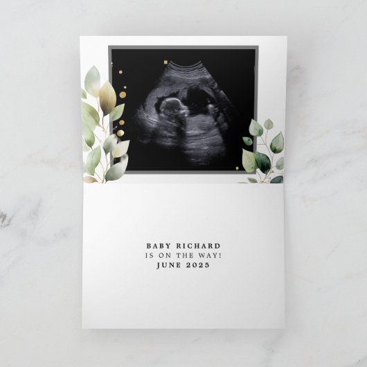 Carte Faire-part Eucalyptus Soeur à tante (Intérieur)