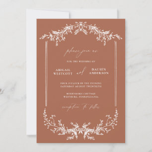 Carte Faire-part Faire-part de mariage en terre cu