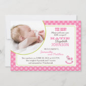 Carte Faire-part fille Cheval Rocking (Devant)