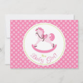 Carte Faire-part fille Cheval Rocking (Dos)