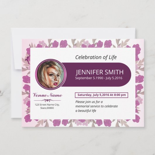 Carte Faire-part funéraire (Devant)