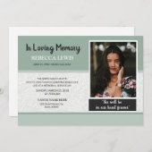 Carte Faire-part funéraire (Devant / Derrière)