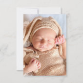 Carte Faire-part Gold Baby Birth Photos (Dos)