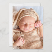 Carte Faire-part Gold Baby Birth Photos (Dos)