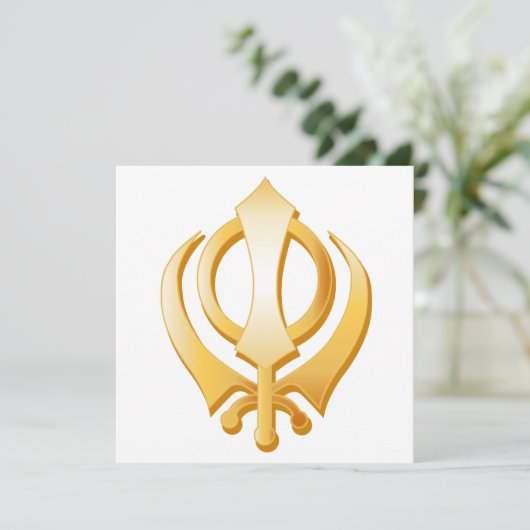 Carte Faire-part/Invitation Sikh (Debout devant)