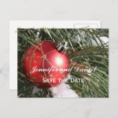 Carte Faire-part Mariage décembre (Devant / Derrière)