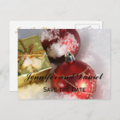 Carte Faire-part Mariage décembre (Devant / Derrière)