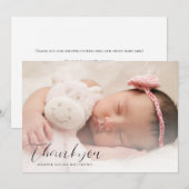 Carte Faire-part Merci Baby shower photo (Devant / Derrière)