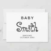 Carte Faire-part moderne de grossesse pour bébé (Devant)