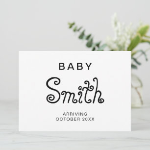 Carte Faire-part moderne de grossesse pour bébé
