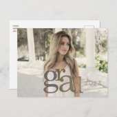 Carte Faire-part Neutral II 2023 Grad Photo (Devant / Derrière)