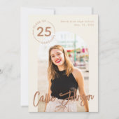 Carte Faire-part photo Boho Minimalist Graduation (Devant)