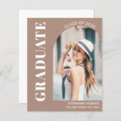 Carte Faire-part photo Budget Élégant (Devant / Derrière)