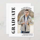 Carte Faire-part photo Budget Moderne (Devant / Derrière)