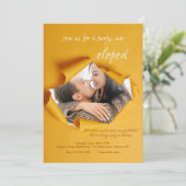 Carte Faire-part photo de cadre déchirée (Debout devant)