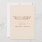 Carte Faire-part photo de la graduation de la lune (Dos)