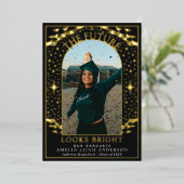 Carte Faire-part photo Elegant Tarot Graduation (Debout devant)